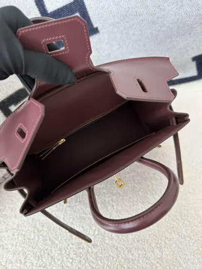  Hermes Birkin 25cm CC55 Rough Handmade Hand Stitching Box Leather Gold Hardware #3498 - Image 6