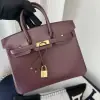  Hermes Birkin 25cm CC55 Rough Handmade Hand Stitching Box Leather Gold Hardware #3498 - Image 10