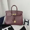  Hermes Birkin 25cm CC55 Rough Handmade Hand Stitching Box Leather Gold Hardware #3498 - Image 11