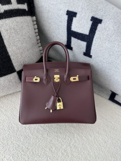  Hermes Birkin 25cm CC55 Rough Handmade Hand Stitching Box Leather Gold Hardware #3498 - Image 12