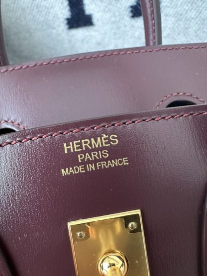  Hermes Birkin 25cm CC55 Rough Handmade Hand Stitching Box Leather Gold Hardware #3498 - Image 3