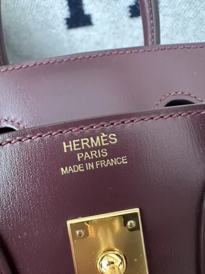  Hermes Birkin 25cm CC55 Rough Handmade Hand Stitching Box Leather Gold Hardware #3498 - Image 3