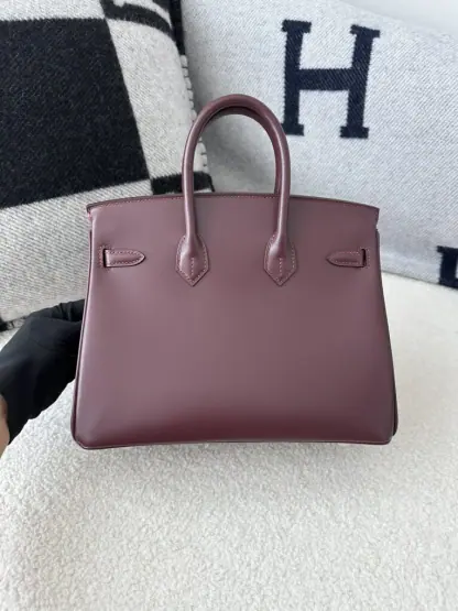  Hermes Birkin 25cm CC55 Rough Handmade Hand Stitching Box Leather Gold Hardware #3498 - Image 8