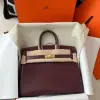  Hermes Birkin 25cm CC55 Rough Handmade Hand Stitching Box Leather Gold Hardware #3498 - Image 15