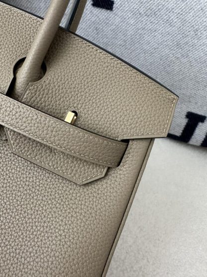  Hermes Birkin 30cm 8Q Beige Marfa Handmade Hand Stitching togo Gold #3529 - Image 6