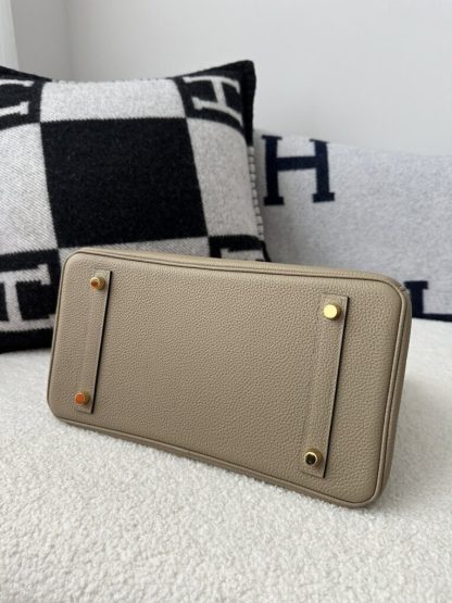  Hermes Birkin 30cm 8Q Beige Marfa Handmade Hand Stitching togo Gold #3529 - Image 8