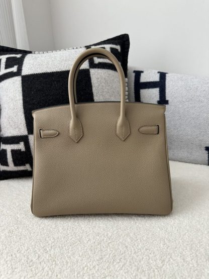  Hermes Birkin 30cm 8Q Beige Marfa Handmade Hand Stitching togo Gold #3529 - Image 10