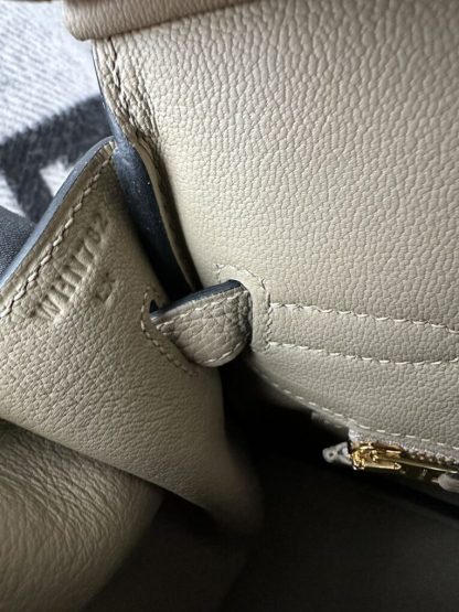  Hermes Birkin 30cm 8Q Beige Marfa Handmade Hand Stitching togo Gold #3529 - Image 4