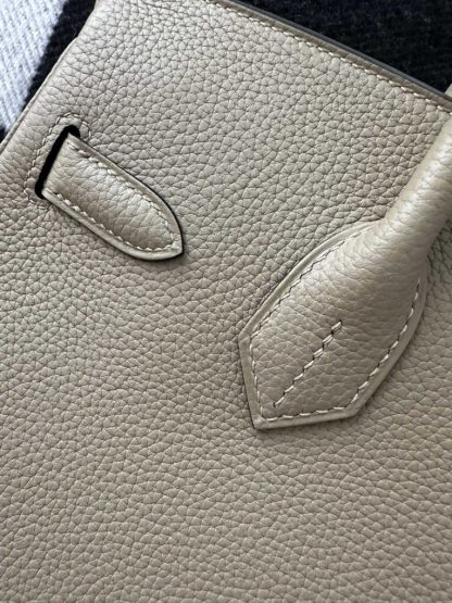  Hermes Birkin 30cm 8Q Beige Marfa Handmade Hand Stitching togo Gold #3529 - Image 5