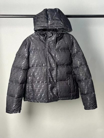  FENDI Black FF nylon down jacket 2024 winter #3396 - Image 12