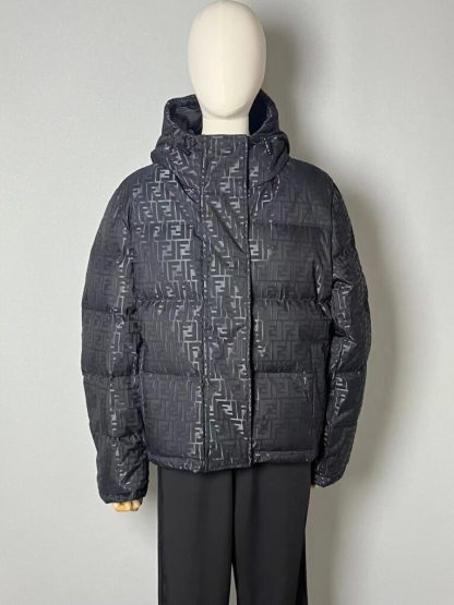  FENDI Black FF nylon down jacket 2024 winter #3396 - Image 14