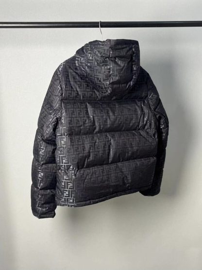 FENDI Black FF nylon down jacket 2024 winter #3396 - Image 15