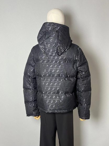 FENDI Black FF nylon down jacket 2024 winter #3396 - Image 17