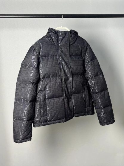  FENDI Black FF nylon down jacket 2024 winter #3396 - Image 19