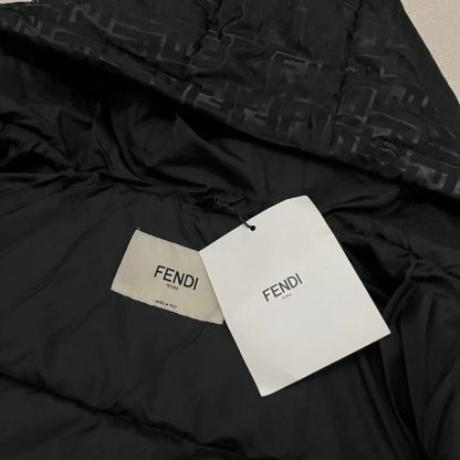  FENDI Black FF nylon down jacket 2024 winter #3396 - Image 6