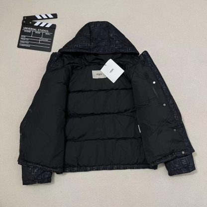  FENDI Black FF nylon down jacket 2024 winter #3396 - Image 8