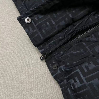  FENDI Black FF nylon down jacket 2024 winter #3396 - Image 9