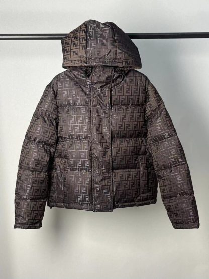  FENDI Brown tech fabric down jacket 2024 winter #3395 - Image 12
