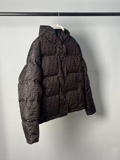  FENDI Brown tech fabric down jacket 2024 winter #3395 - Image 17