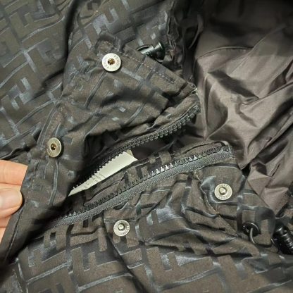  FENDI Brown tech fabric down jacket 2024 winter #3395 - Image 4