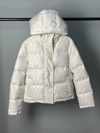  FENDI White tech fabric down jacket 2024 Winter #3394 - Image 17