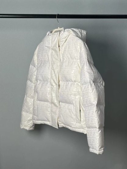  FENDI White tech fabric down jacket 2024 Winter #3394 - Image 19