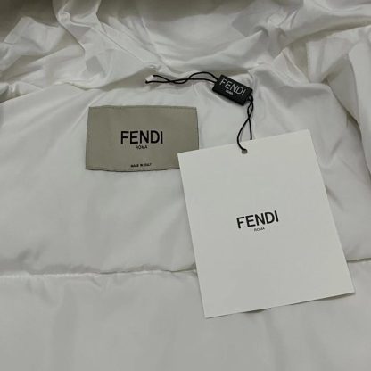  FENDI White tech fabric down jacket 2024 Winter #3394 - Image 6