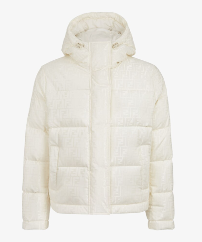 Replica FENDI White tech fabric down jacket 2024 Winter #3394