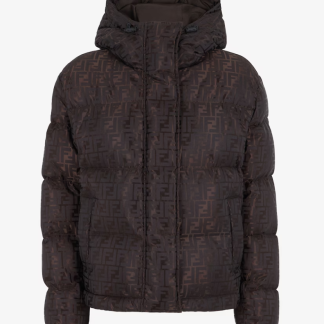 Replica FENDI Brown tech fabric down jacket 2024 winter #3395