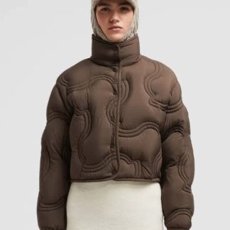 Replica Moncler Women's BERYL SHORT DOWN JACKET Brown 2024 #3745