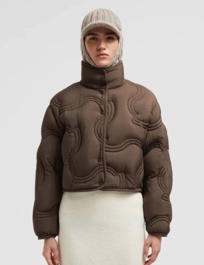 Replica Moncler Women's BERYL SHORT DOWN JACKET Brown 2024 #3745