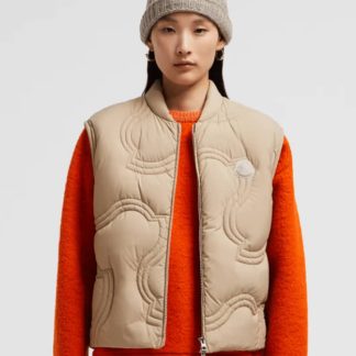 Replica Moncler Women's DRUZY DOWN GILET Beige 2024 #3744