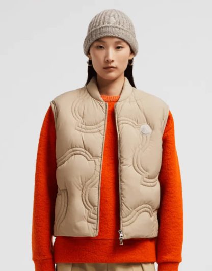 Replica Moncler Women's DRUZY DOWN GILET Beige 2024 #3744