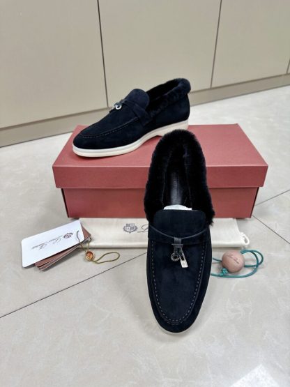  Loro Piana 2024 Summer Charms Walk Loafers Full Black Vip Quality #3662 - Image 7