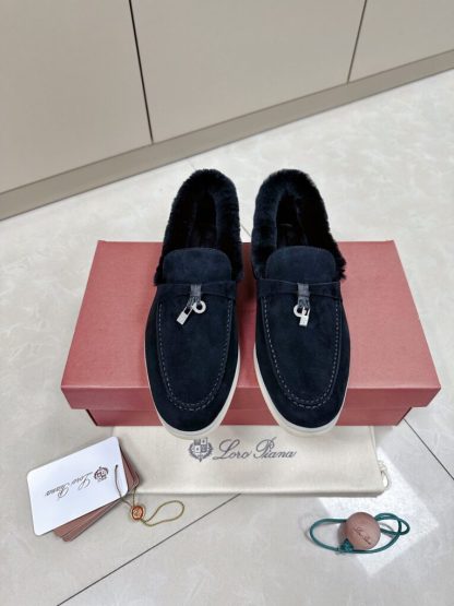  Loro Piana 2024 Summer Charms Walk Loafers Full Black Vip Quality #3662 - Image 8
