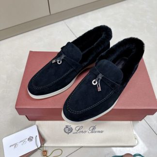 2024 Replica Loro Piana Summer Charms Walk Loafers Full Black Vip Quality #3662