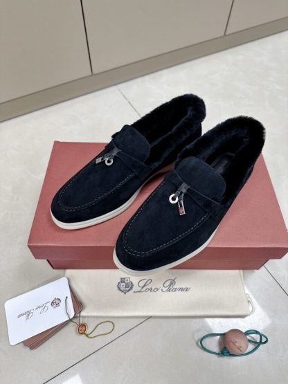 2024 Replica Loro Piana Summer Charms Walk Loafers Full Black Vip Quality #3662