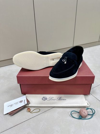  Loro Piana 2024 Summer Charms Walk Loafers Full Black Vip Quality #3662 - Image 9