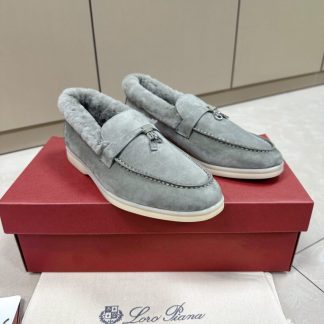 2024 Replica Loro Piana Summer Charms Walk Loafers Light Blue Vip Quality #3663