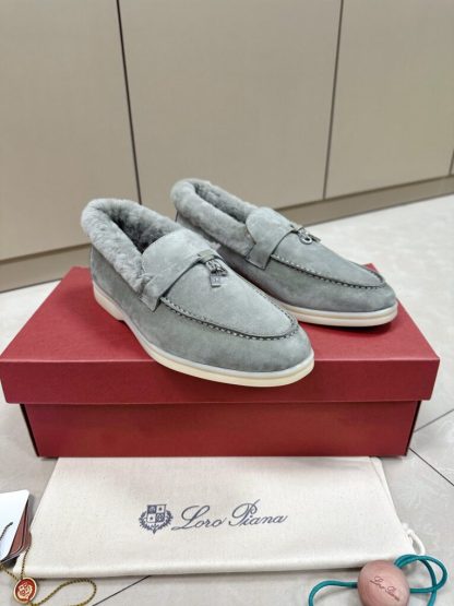 2024 Replica Loro Piana Summer Charms Walk Loafers Light Blue Vip Quality #3663