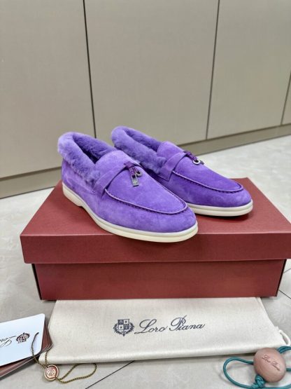 Replica Loro Piana Summer Charms Walk Loafers 2024 Purple Vip Quality #3664