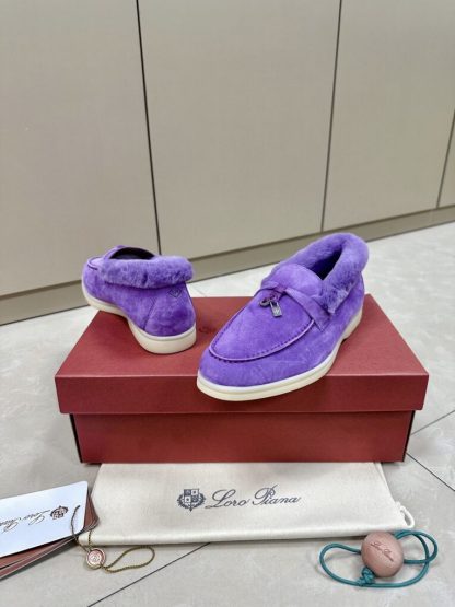  Loro Piana Summer Charms Walk Loafers 2024 Purple Vip Quality #3664 - Image 7