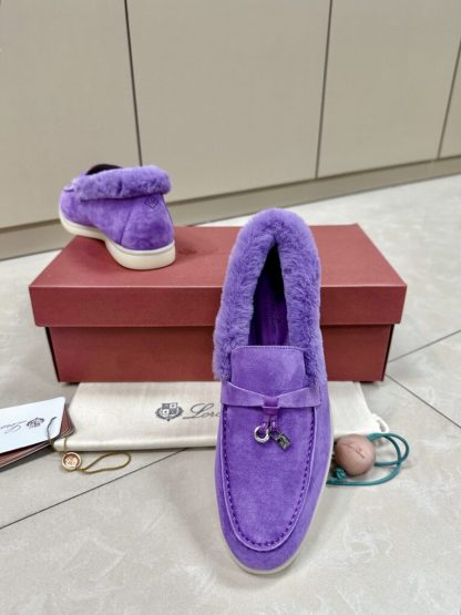  Loro Piana Summer Charms Walk Loafers 2024 Purple Vip Quality #3664 - Image 2