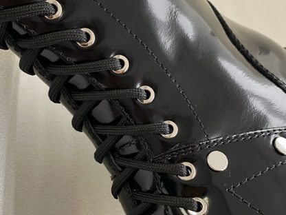  Alexander Mcqueen Women's Tread Slick Knee-high Boot in Black/silver #3717 - Image 15