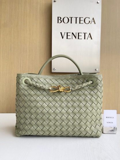 Replica Bottega Veneta Medium Andiamo Tote Bag Top handle bag Travertine #3640