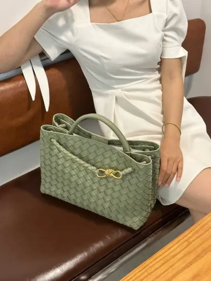  Bottega Veneta Medium Andiamo Tote Bag Top handle bag Travertine #3640 - Image 2