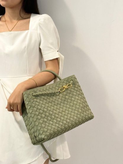  Bottega Veneta Medium Andiamo Tote Bag Top handle bag Travertine #3640 - Image 3