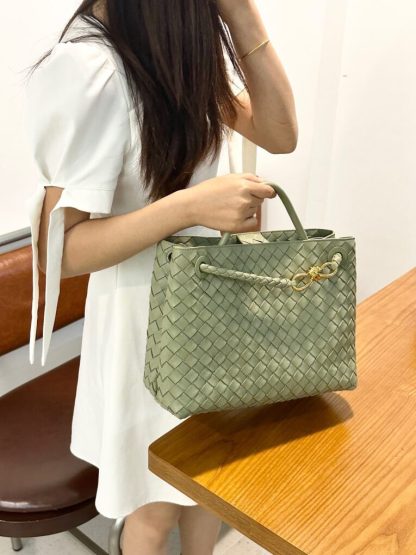  Bottega Veneta Medium Andiamo Tote Bag Top handle bag Travertine #3640 - Image 4