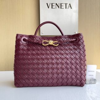 Replica Bottega Veneta Medium Andiamo Tote Bag Top handle bag Barolo #3643