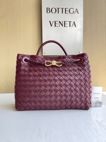 Replica Bottega Veneta Medium Andiamo Tote Bag Top handle bag Barolo #3643